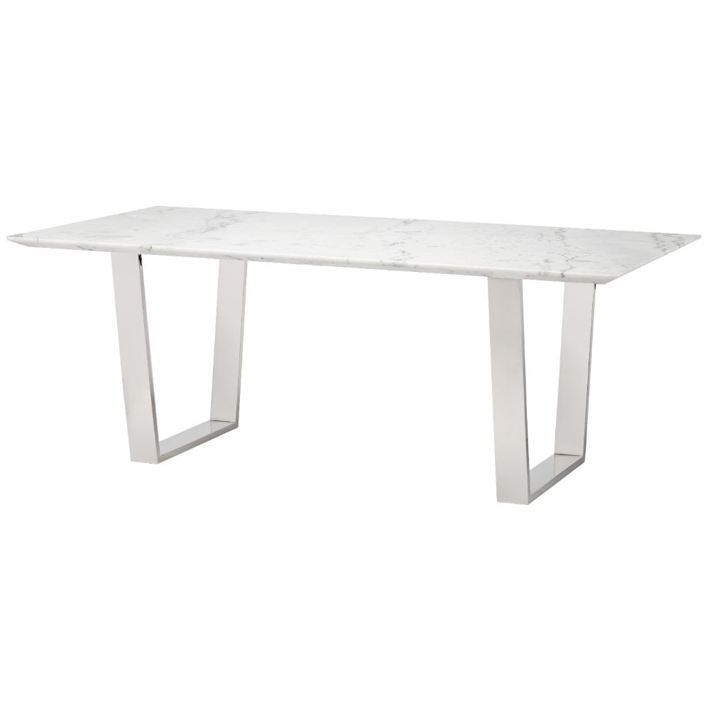 Nuevo HGSX192 CATRINE DINING TABLE in WHITE